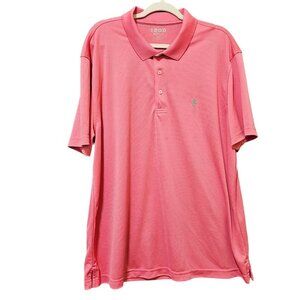 Izod Gold Polo Shirt Mens Size‎ XXL Pink Logo Collared Short Sleeve Pullover